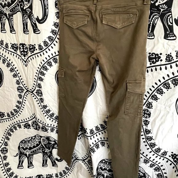 Women's Cargo Joe's Jeans- Olive Green - Picture 3 of 4